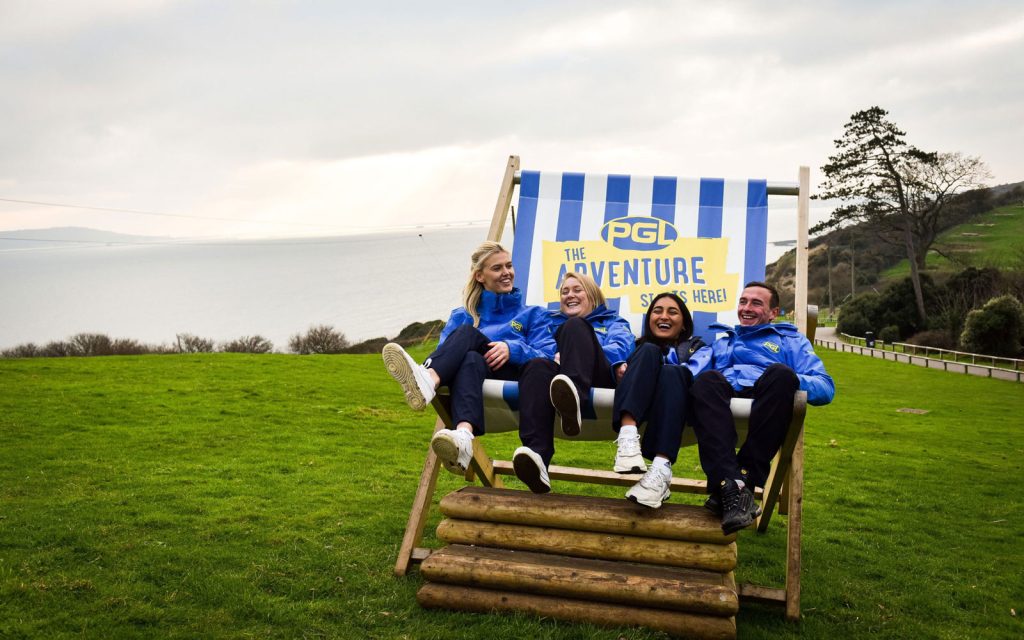 Members of Team PGL on the Dorset Coast