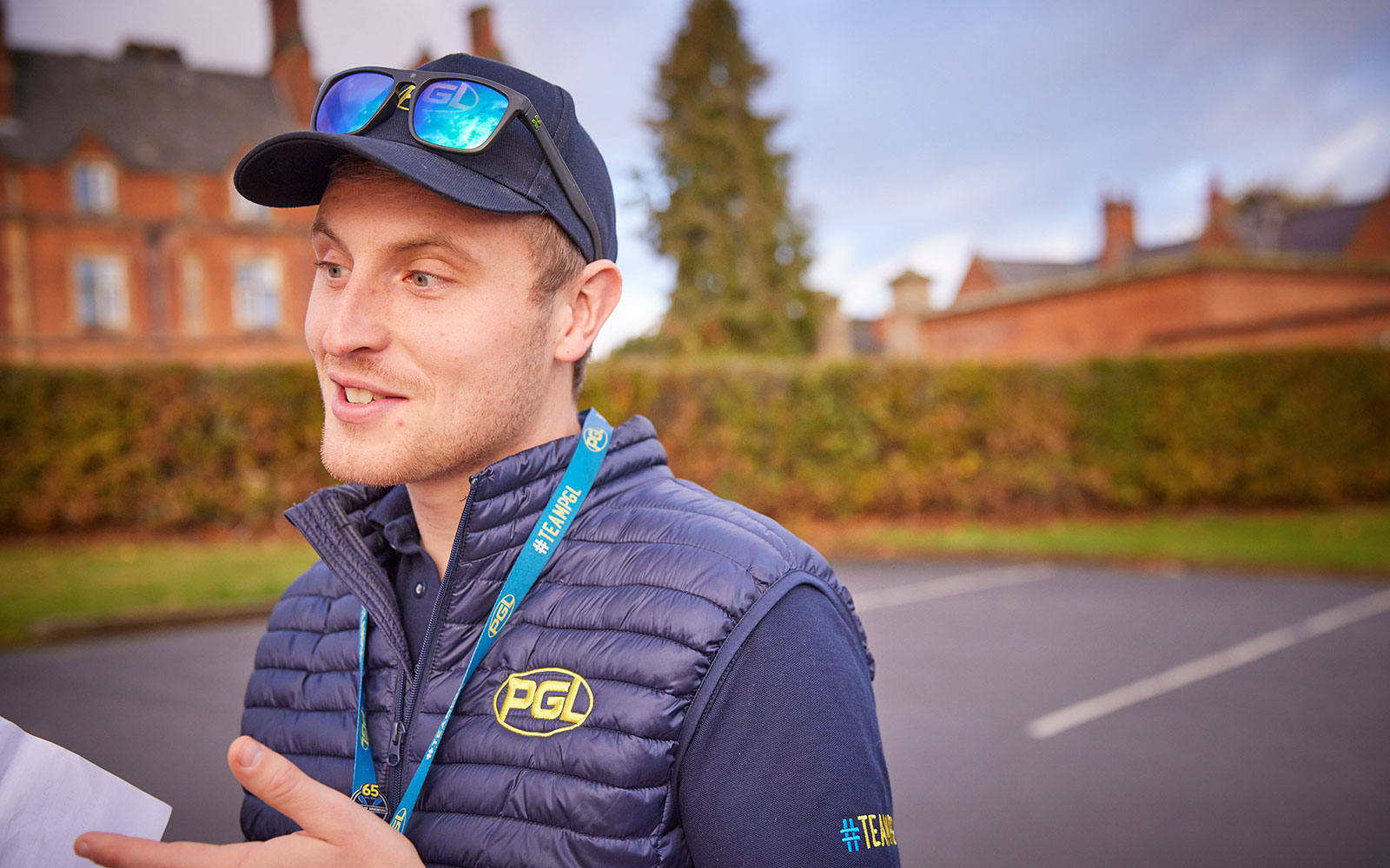 AIGL Team Leader see in front of Boreatton Park leading a meeting